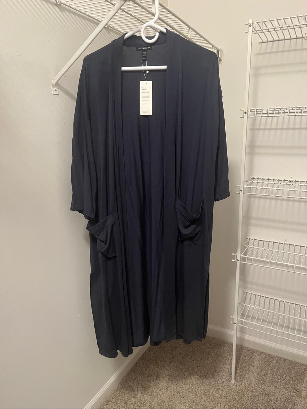 NWT Eileen Fisher Eileen Fisher Fine Jersey Elbow-Sleeve Jacket M